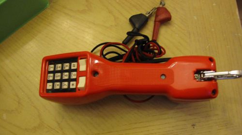 Harris Dracon TS21 Butt Set Phone Line Lineman&#039;s Phoneline Tester Works Good Red