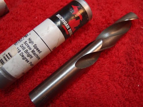 New michigan 600 made in usa 41/64&#034; hss screw machine length drill 118° point for sale