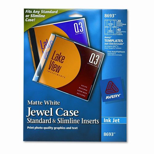 Avery Consumer Products Inkjet CD/DVD Jewel Case Inserts (20/Pack)