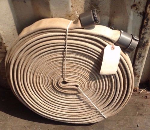 1.5&#034; x  96 ft  Fire Hose, 1 each, Cotton, NH/NST Aluminum ends, Tested to 150 PS