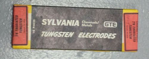 GTE Sylvania 2% Thoriated Tungsten Electrodes Box of 10, tig welding