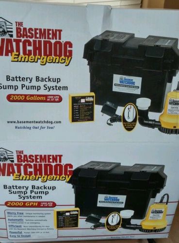 Basement Watchdog Emergency Backup Sump Pump (1000 GPH @ 10&#039;) &amp; Battery