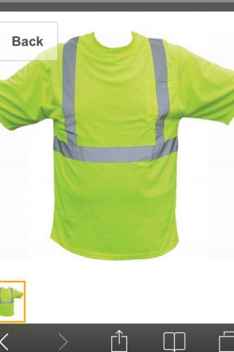 Foresterware Hi-viz Ansi Class 2 Safety Yellow T-shirt Reflective NWT XL