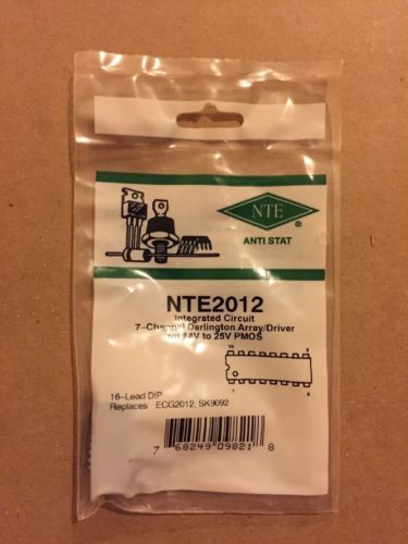 NEW NTE NTE2012 INTEGRATED CIRCUIT 7 CHANNEL DARLINGTON ARRAY/DRIVER WITH PMOS