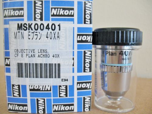 NIKON MSK00401 CF E PLAN ACHRO 40X MICROSCOPE OBJECTIVE NEW