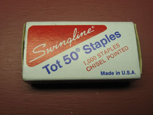 SWINGLINE TOT 50 STAPLES - About 70% of box left - FREE SHIPPING