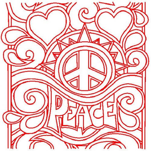 30 Custom Red Peace Art Personalized Address Labels