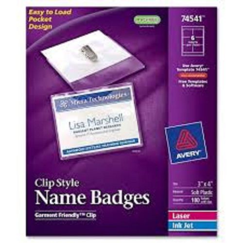 Avery Top Loading Clip Style Name Badges Kit - 74541