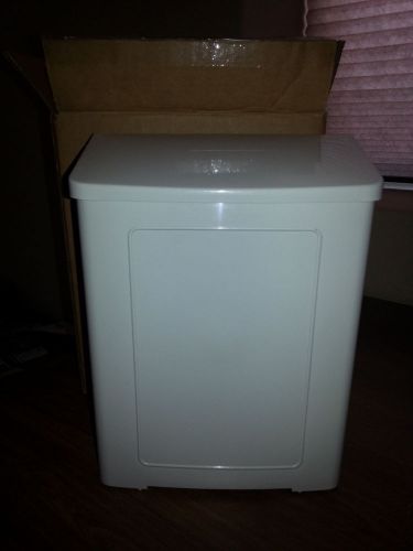 NEW Safe-Use white plastic sanitary napkin wall disposer disposal receptacle