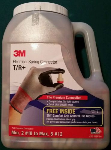 3M T/R+Jug Twist On Wire Connector, 18-12 AWG, PK 750 Free 3M GLOVES