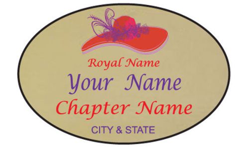 #121 PERSONALIZED MAGNETIC NAME BADGE FOR RED HAT LADIES OF SOCIETY