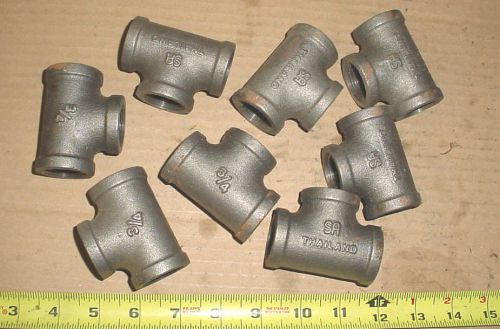 8 pc. 3/4 in. cast tee (s) female npt threaded new tee sa plumbing pipe - for sale