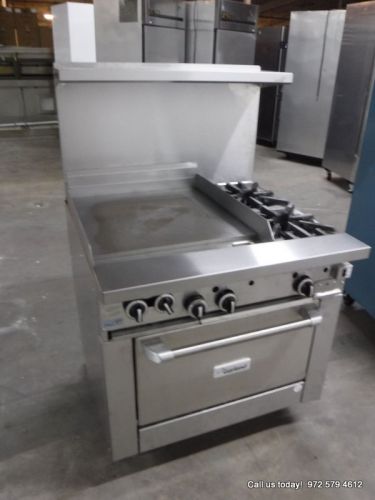 New Garland Gas 2 Burner Stove 24&#039; Griddle with Convection Oven, Model G36-2G24C