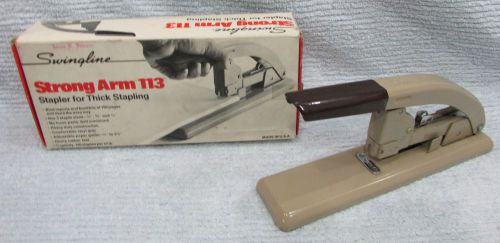 Swingline USA Strong Arm 113 Stapler 100 Page Thick Heavy Duty w Box FREE S/H
