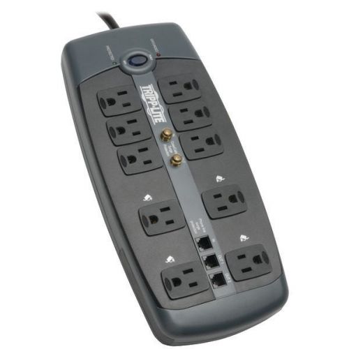 Tripp Lite TLP1008TELTV Surge Protector w/Telephone Protection - 10 Outlet