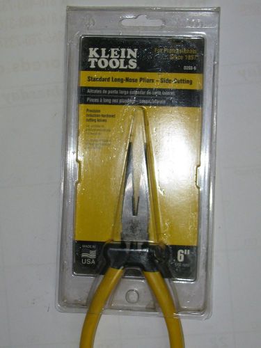 NEW KLEIN TOOLS D203-6 Standard Long-Nose Pliers Side-Cutting Free Shipping