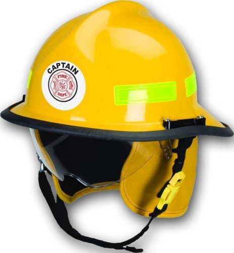 3M Reflective 3&#034; Round Fire/Rescue/EMS Helmet Front Decal - Captain