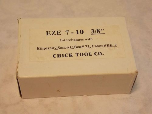 EZE 7 - 10 3/8&#034; BOX OF 10,000 STAPLES CHICK TOOL COMPANY