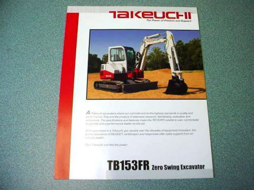 Takeuchi TB153FR Zero Swing Excavator Brochure
