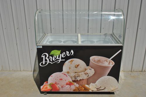 Excellence edc-8c 48&#034;  curved glass ice cream dipping case for sale