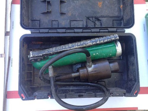 Greenlee 767 hydraulic knockout hand pump and 746 ram abm-serial tested #3131 for sale