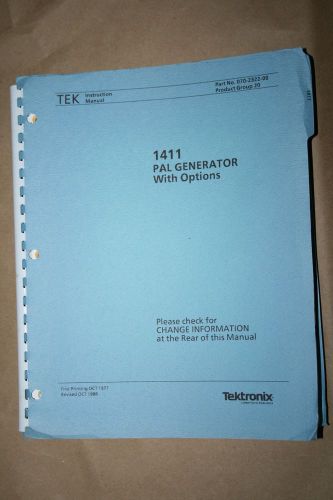 Tektronix 1411 PAL Generator w/Opts Operating &amp; Service Inst Manual/schematics