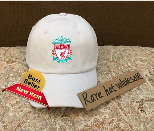 New Custom Hats Liverpool Fc Logo White baseball Caps Hats Gift Unisex