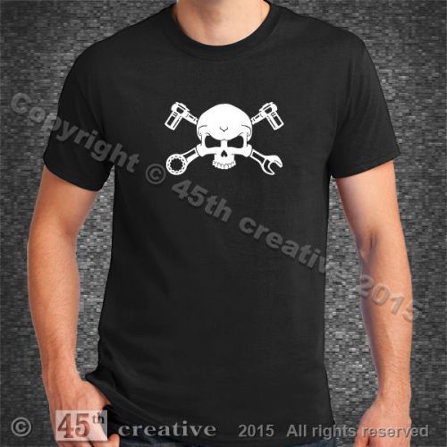 Mechanic Crossbones T-shirt XL  wrench socket mechanic&#039;s tools skull tee t shirt
