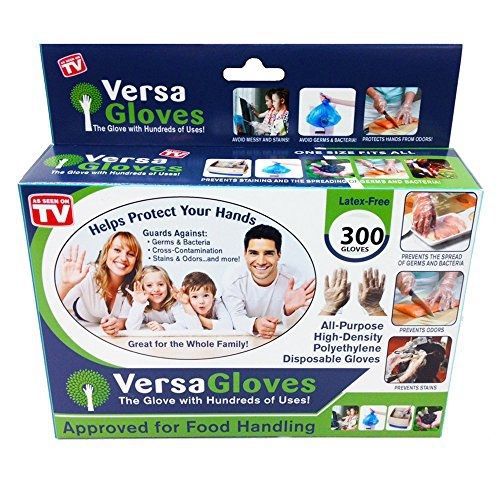 Versa gloves latex free powder free clear disposable gloves pe food grade for for sale