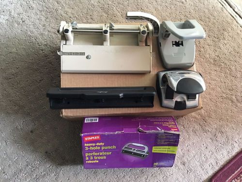 2 and 3 Hole Punch Supply (5 different Hole punch Bundle) 1 Brand new