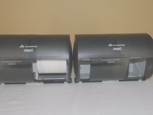 LOT OF 2 Toilet Paper Holder Side by Side Georgia Pacific Compact 56784 MINT!!