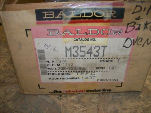BALDOR 3/4 HP 3 PHASE 1140 RPM M3543T