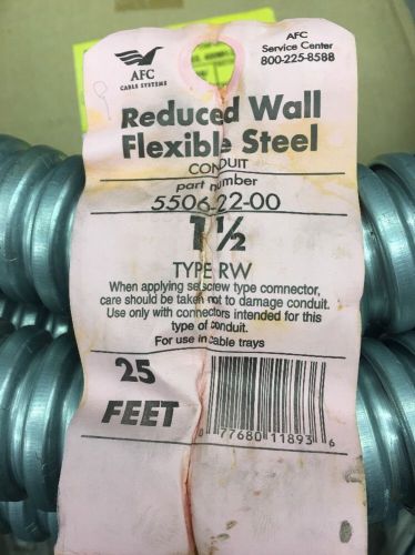 25&#039;- 1 1/2&#034; FLEXIBLE STEEL CONDUIT New Old Stock