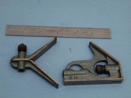Mitutoyo 6&#034; Combination Square Center Gage Machinists Tool 3 pieces