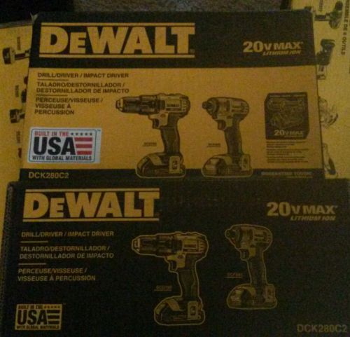*NEW* DEWALT 2-Tools-DCK280C2 20V Max Li-Ion Cordless Combo Kit