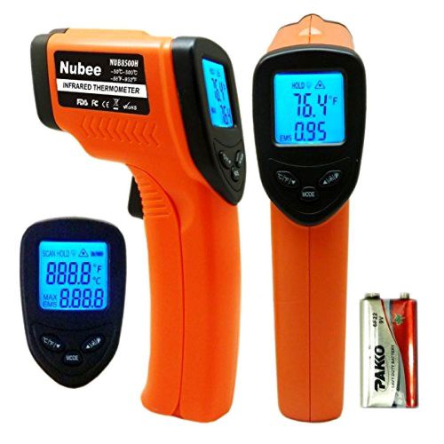 Nubee Temperature Gun Non-contact Infrared Thermometer MAX Display 9volt battery