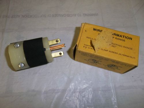 Hubbell straight blade plug wiring device hbl5666c 5666 5606 usa harness for sale