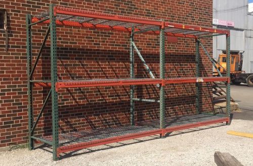 Used teardrop pallet rack shelving racking channel scaffolding 5 sections. for sale