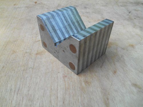 MAGNETIC TRANSFER V-BLOCK ,ALUMINUM AND STEEL , MACHINIST MADE