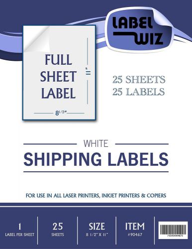 Full Sheet Shipping Label - By Jayzi - 8.5&#034; X 11&#034; (Same Size As Avery 5165) (...