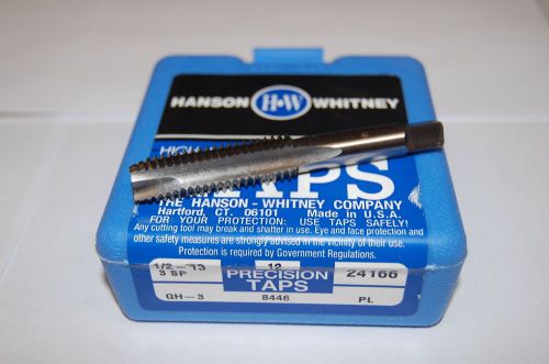 12 Pcs. Hanson Whitney 1/2-13 GH3 3FL HSS Ground Thread Spiral Pointed Plug Taps