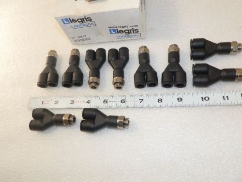 Y male pipe fittings 10 mm tube x 1/4&#034; bspp male  10 ea legris 3158 10 13 for sale