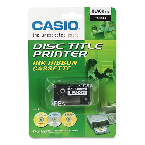 Casio TR18BK Thermal Ink Ribbon Cartridge, Black, EA - CSOTR18BK