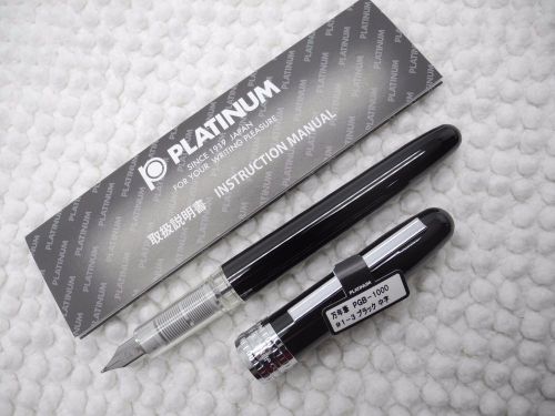 BLACK Platinum Plaisir 0.5mm medium fountain pen free 2cartridge NO BOX(Japan)