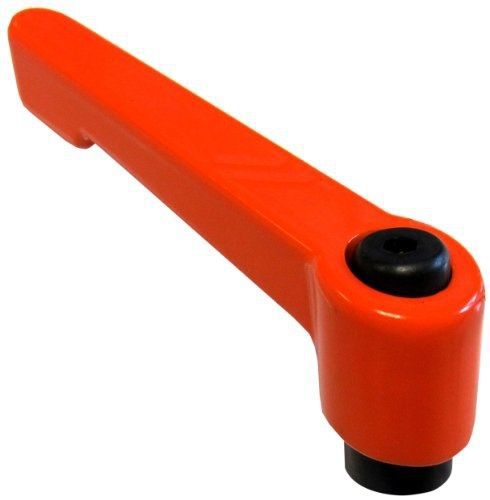 Morton Die Cast Zinc Handle Adjustable Clamping Lever, Inch Size, Orange, 1/4-20