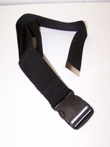 Nylon Gait Belt, BLACK, with Plastic Buckle #622-BLK 58&#034; lenght