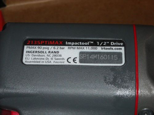 Ir2135ptimax, ingersoll rand 1/2&#034; drive impact, wrench/gun no box no paperwork for sale