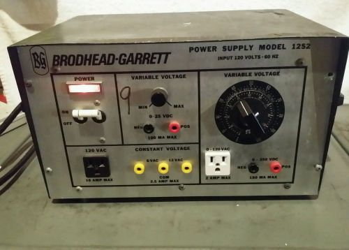 BRODHEAD GARRETT MODEL 1252 POWER SUPPLY