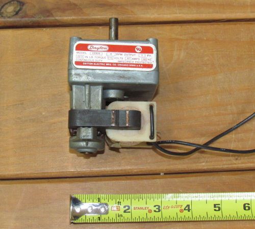 DAYTON GEARMOTOR NAMEPLATE 6.0 RPM OPEN ENCLOSURE 1/330HP 3/4&#034; SHAFT/ WORKING