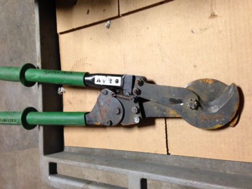 Used greenlee 756 heavy duty  rachet cable cutters 34081 for sale